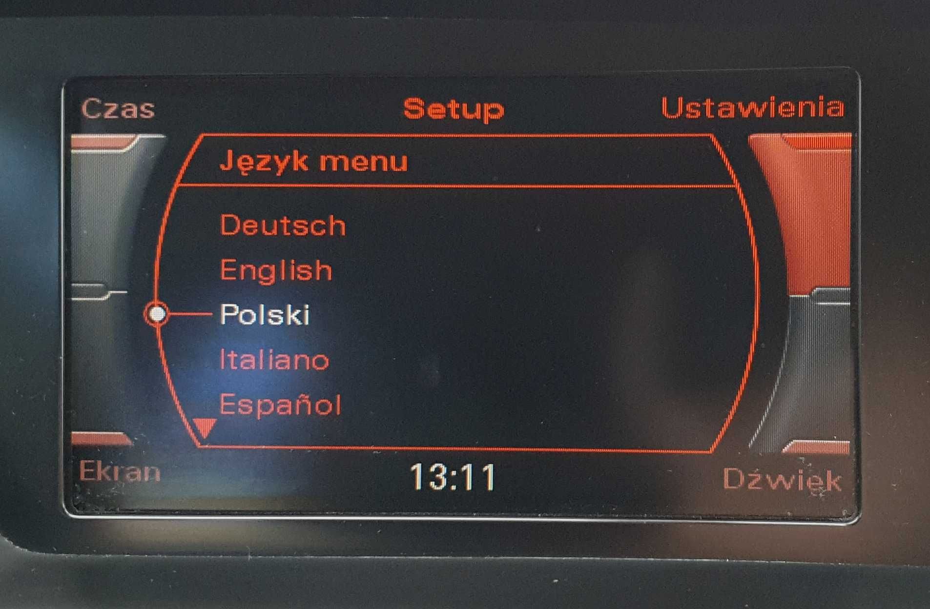 Audi A4 A5 Q5 CONCERT Symphony POLSKIE MENU Poziom Akumulatora
