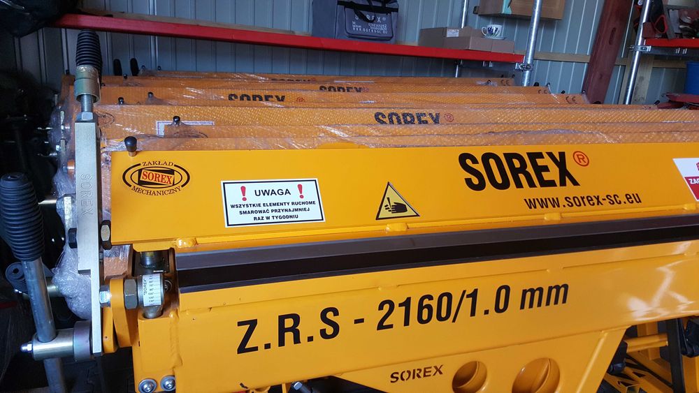 Zaginarka do blachy Sorex-2160 z nożem
