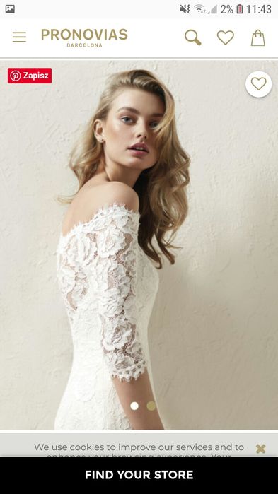 Suknia ślubna Pronovias model Dracane