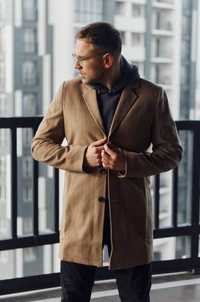 Пальто мужское хлопок ткань на осень или весну чоловіче пальто