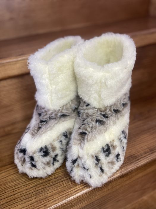 Чуні з ОВЧИНИ на резиновій підошві