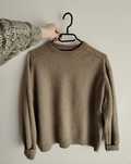 Sweter sweterek beżowy S unisex wełna jagnięca 100% lambswool