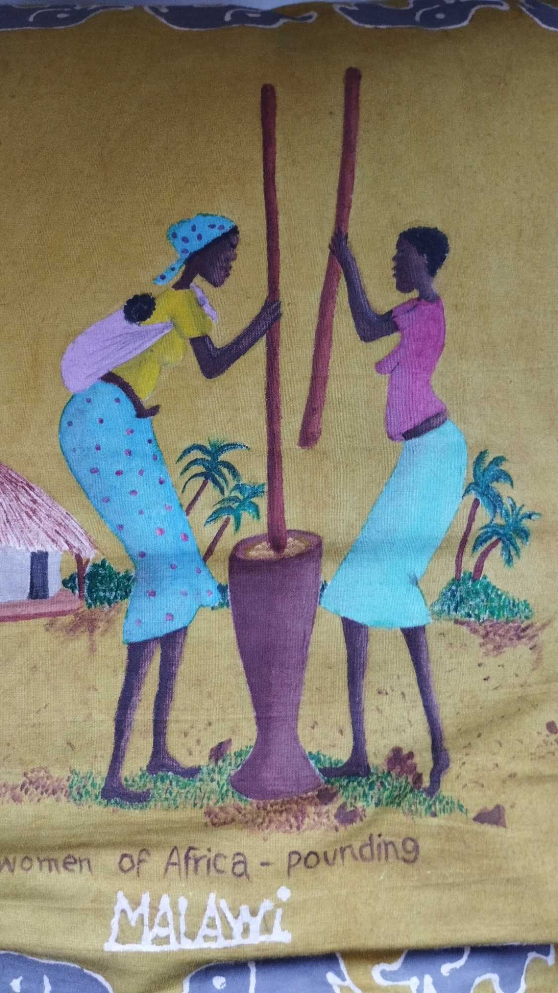 Vendo Almofada com Arte Original Pintada à Mão – Malawi