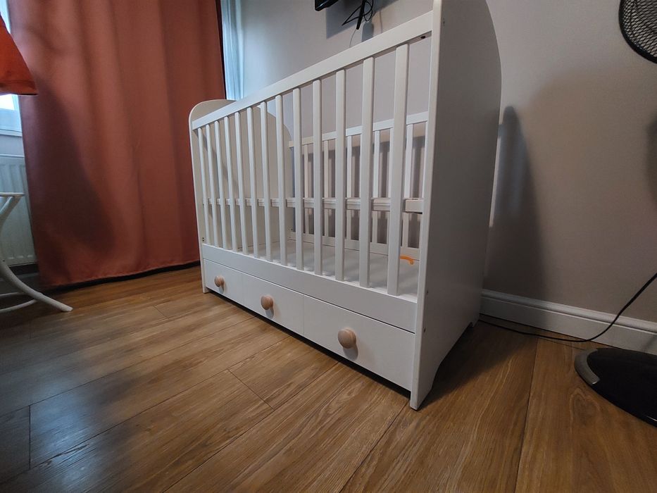 Łóżeczko niemowlęce gonatt ikea z materacem Skonast