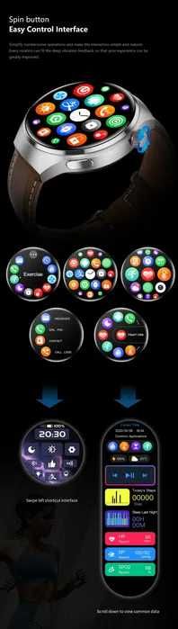 Watch GT 4 PRO smartwach/amoled/3 paski