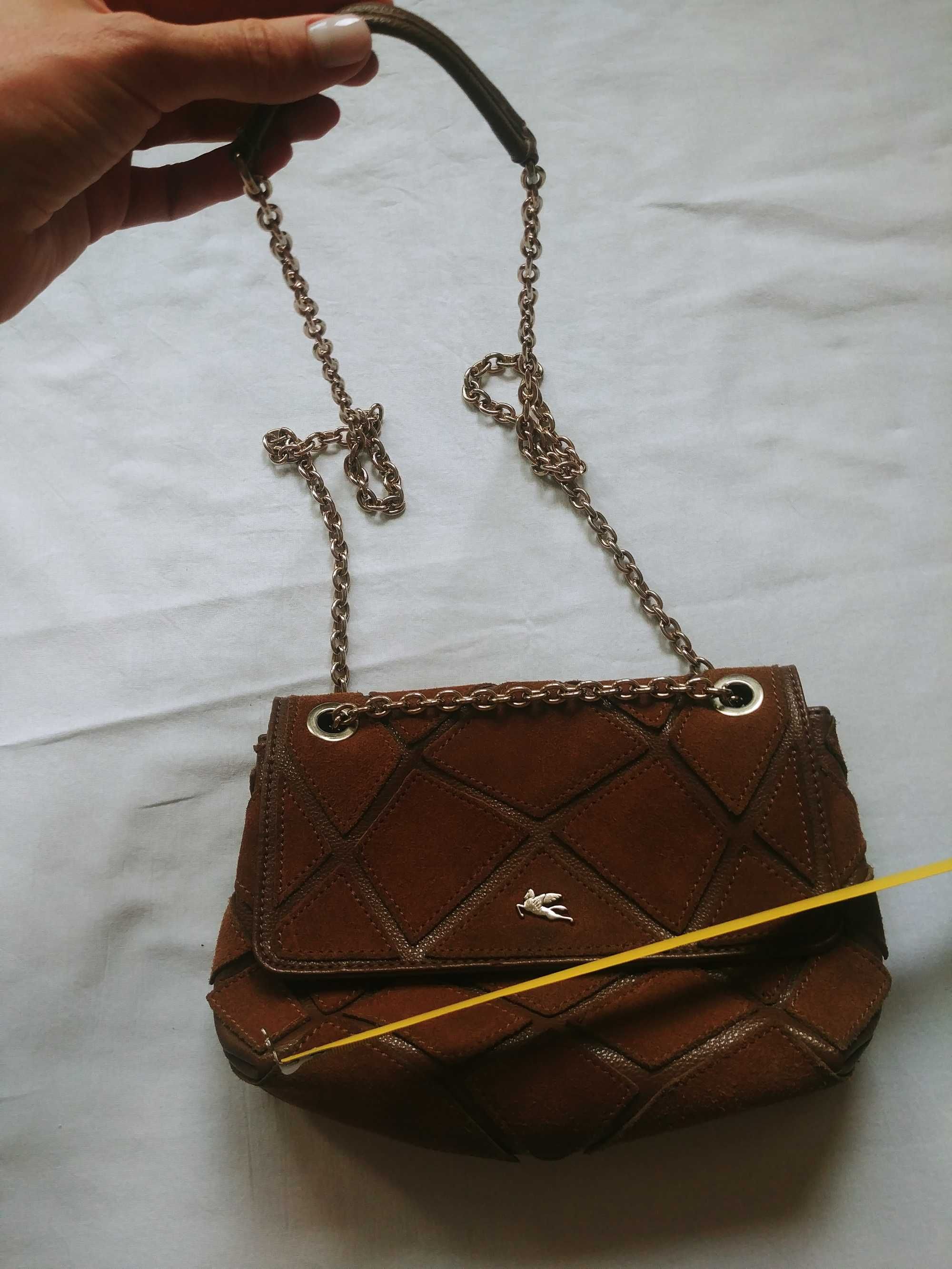 Сумка сумочка женская замшевая коричневая