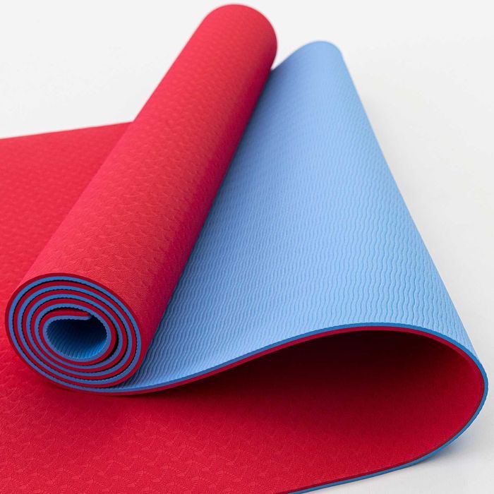 Коврик для йоги и фитнеса TPE (йога мат, каремат спортивный) 6мм