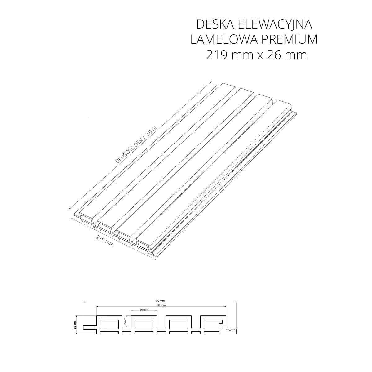 Deska Kompozytowa Lamelowa Elewacyjna Antracyt – dł. 2,9 m