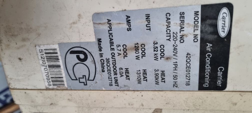 Продам  кондиционер  Carrier  18