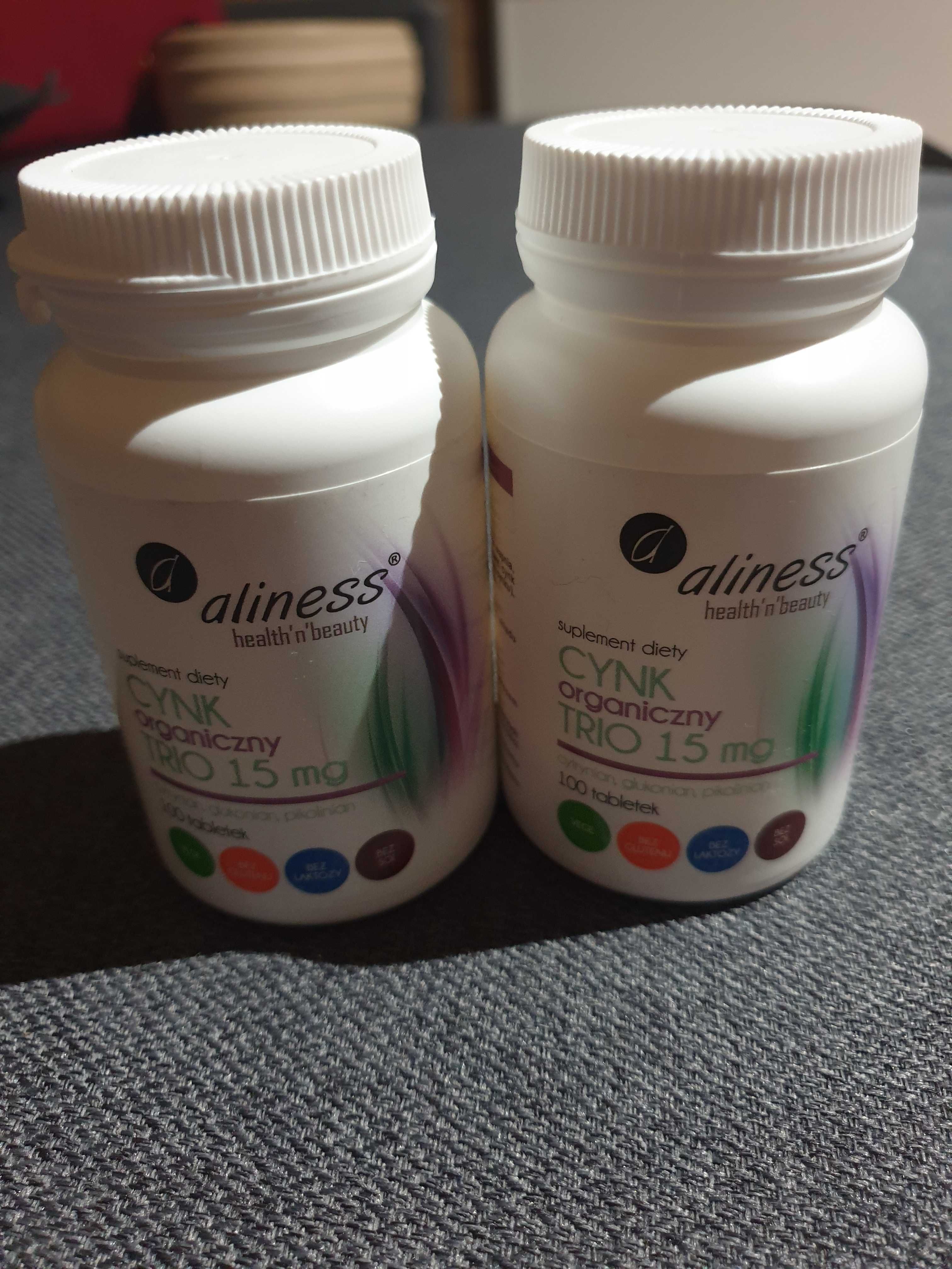 Cynk Organiczny Aliness Trio 15mg 100 tabletek, 2 opakowania