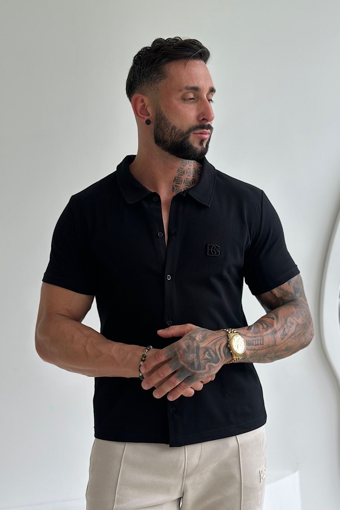 T-shirt męski bg Ralph Czarny