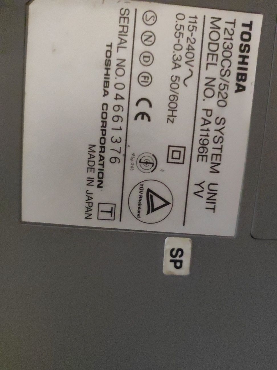 Stary laptop retro Toshiba T2130CS