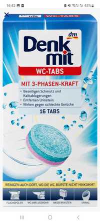 Таблетки для унітазів Denk mit ,WC-tabs від DM, німецьке виробництво.
