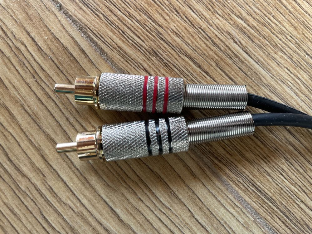 Przewod 2 x RCA na 2 x jack 6,3mm 6 metrow