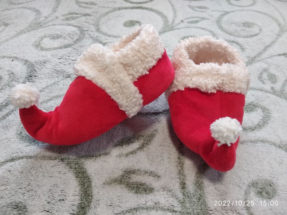 Дитячі домашні тапки, тапочки новорічні