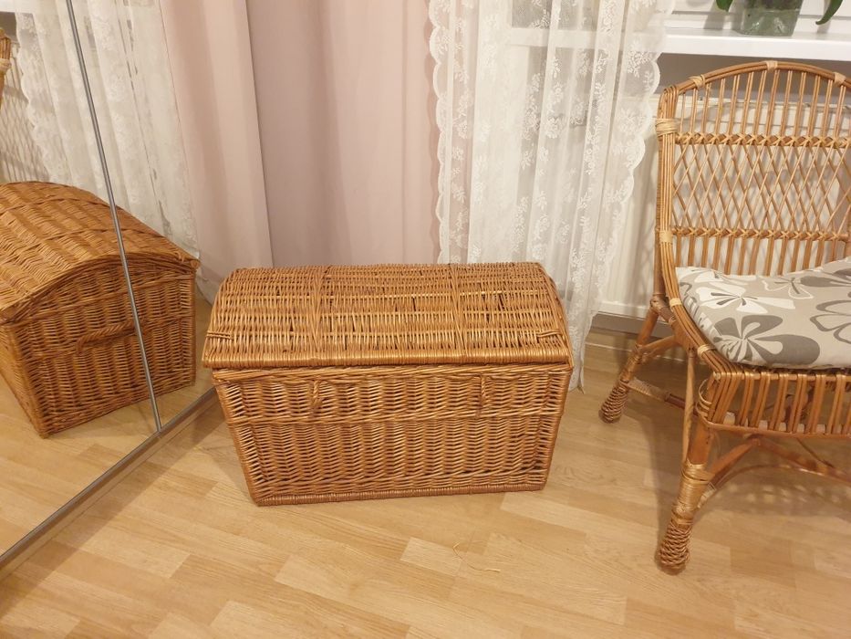Kosz, skrzynia, kufer wiklinowy 45×85×45