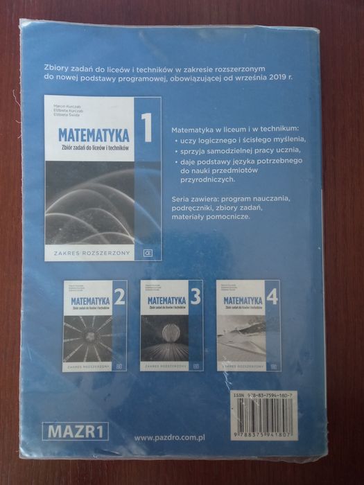 Zbiór zadań do liceów i techników Matematyka 1 zakres rozszerzony