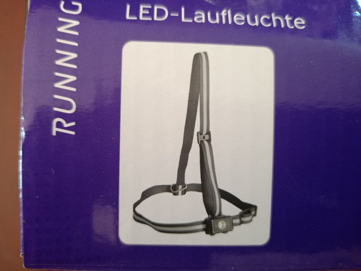 Oświetlenie, światło do biegania LED, latarka, opaska odblasko