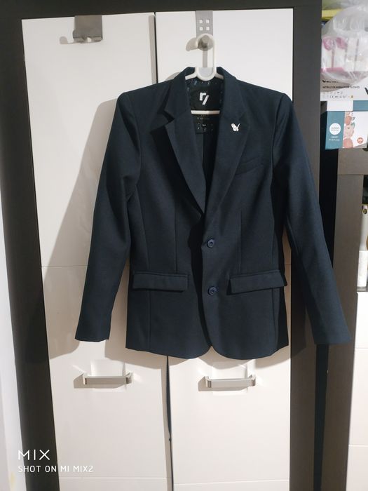 Ciemno granatowa marynarka chłopięca 164.