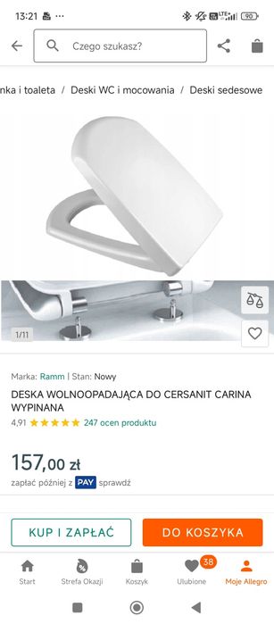 Deska wolnoopadająca do Cersanit carina