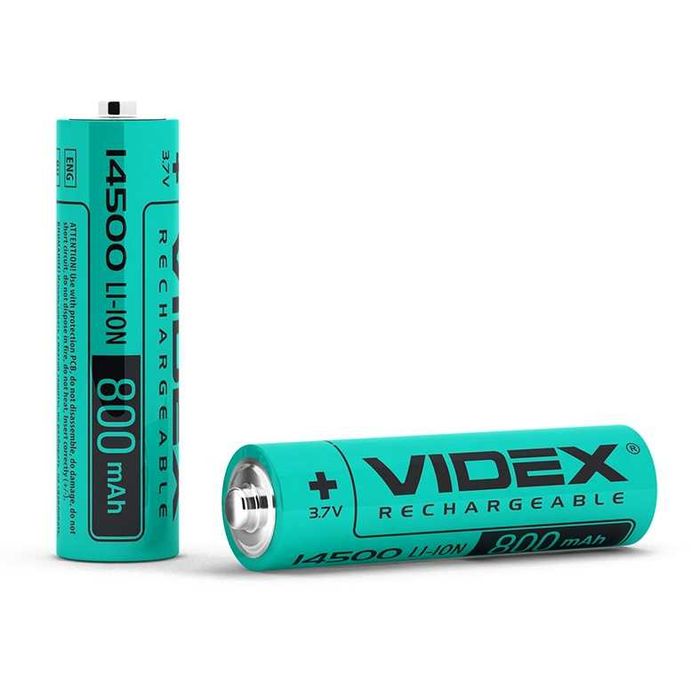 Акумулятори Videx Li-ion 16340, 14500, 18650, 21700, 26650; Ni-MH AAA