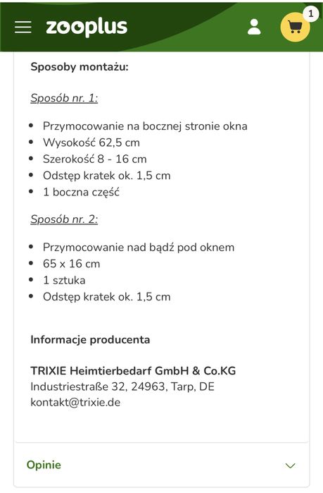 Kratka Trixie ochronna na okno dla kota