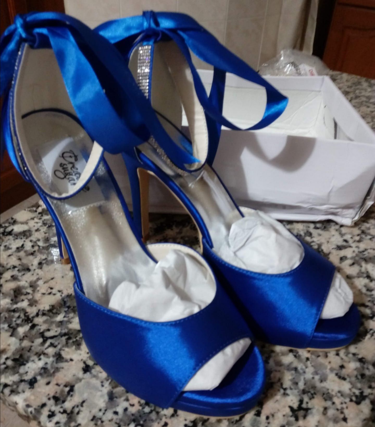 Sapatos cerimónia azul