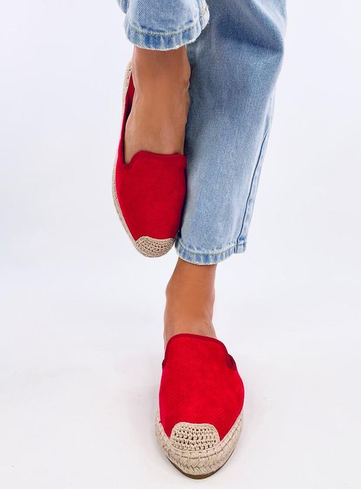 Klapki Damskie Espadryle Carmen Red