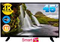 Новые Телевизоры Samsung 4K 45'' SmartTV,T2,настроен! Самсунг 45 смарт