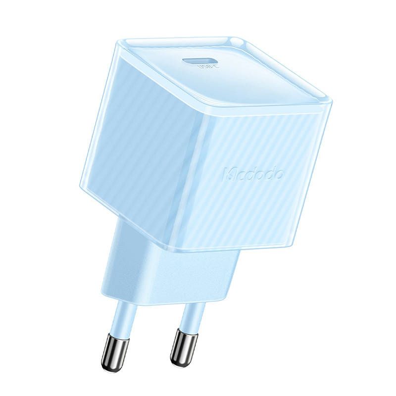 Ładowarka sieciowa McDodo USB-C 20W GaN PD QC niebieska