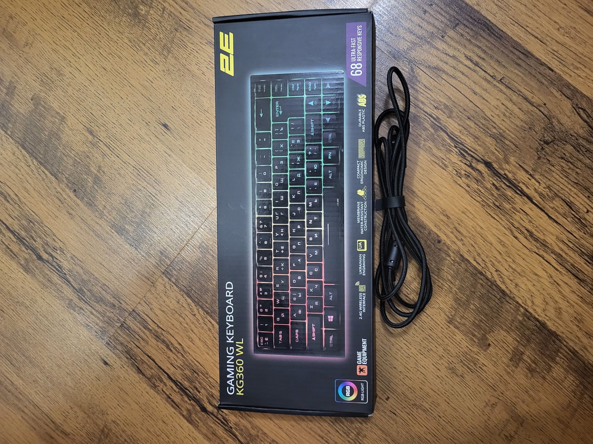 Клавиатура беспроводная 2E Gaming KG360 WL RGB 68key