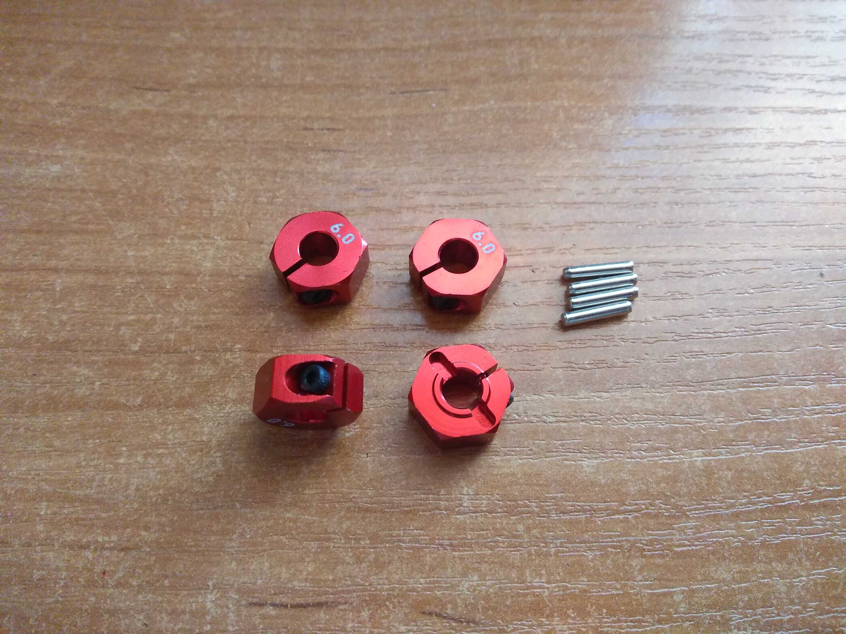 Piasty kół RC model alu hub HEX12mm szerokość 6mm Skręcane Nowe