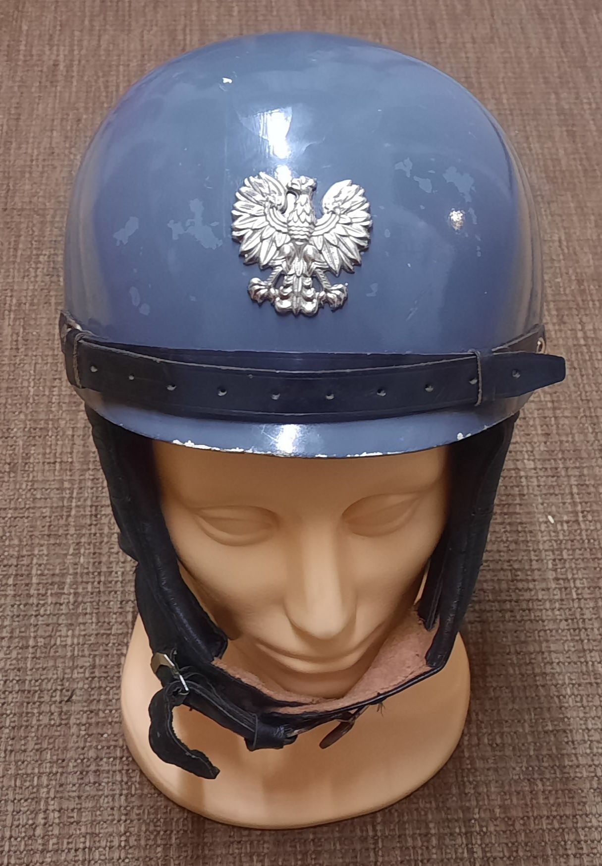 Milicja kask motocyklowy hełm motocyklowy kask wz 71 mo milicyjny  prl