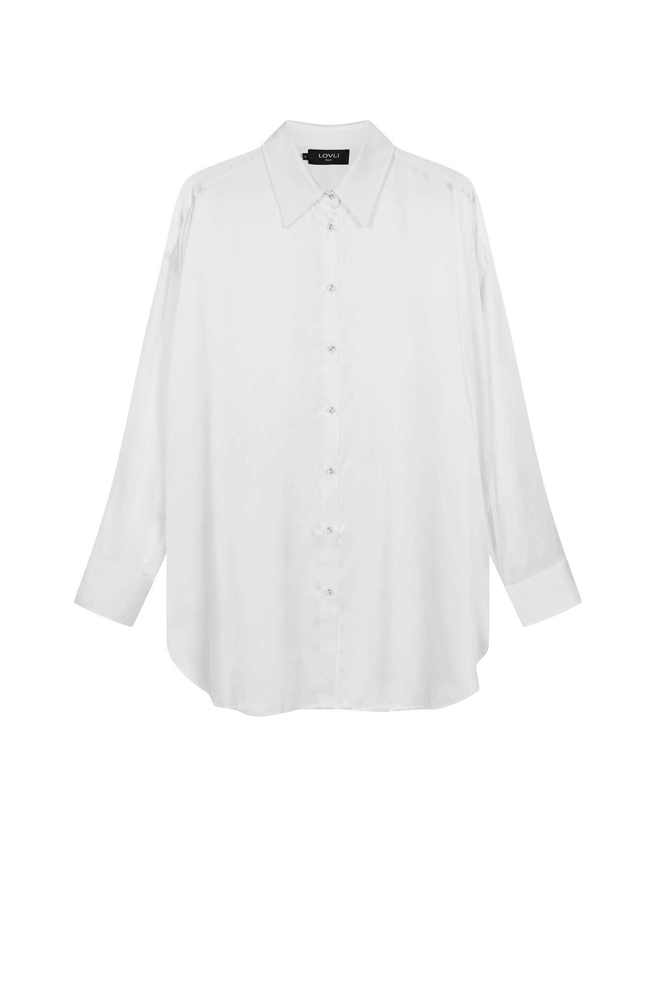 Jedwabna Koszula Oversize ECRU - Lovli Silk - Rozmiar S