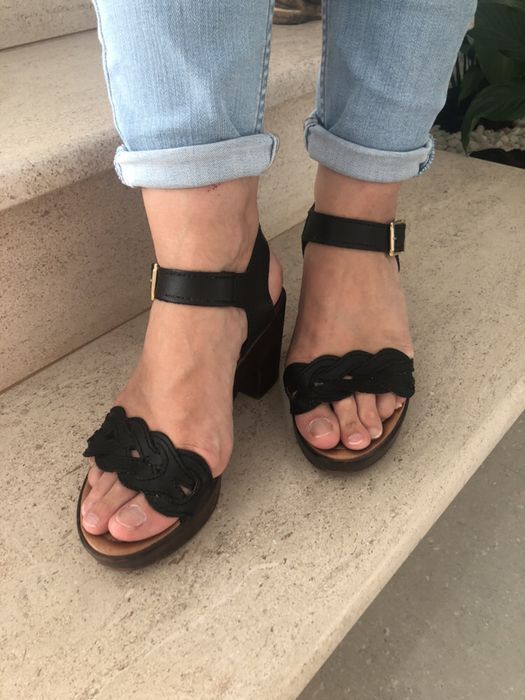 Sandálias em pele, Tam 37 - OFERTA DE PORTES!