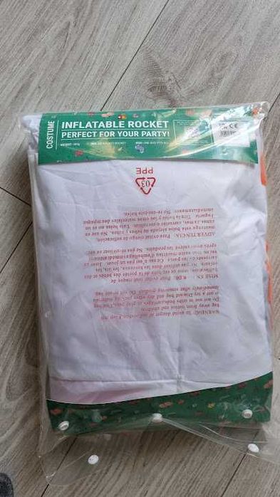 Przebranie, kostium rakieta + pompka - dmuchane, Halloween - NOWE