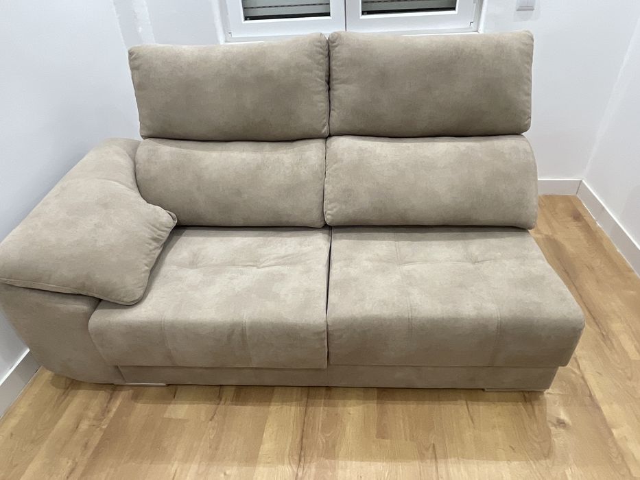 Sofa chaise longue bege