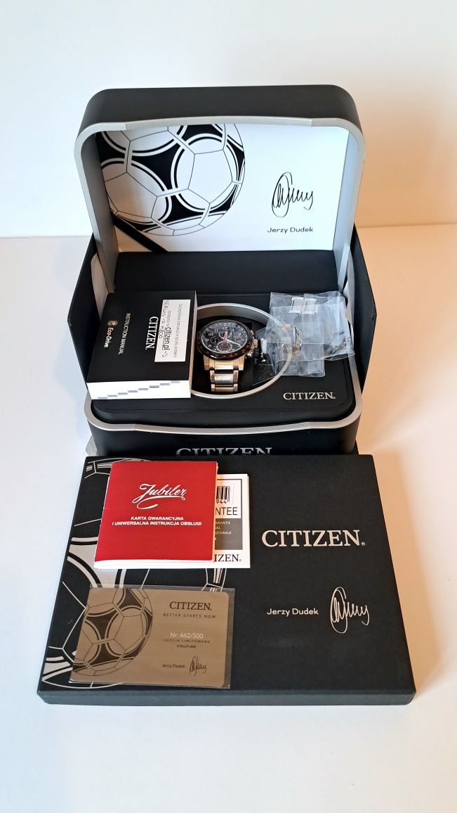 Zegarek Citizen w edycji limitowanej, sygnowany przez Jerzego Dudka