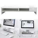 Podstawka pod monitor biała organizer