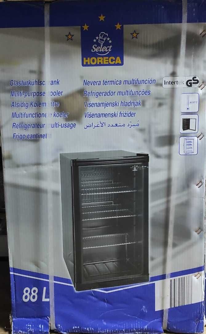 Барна холодильна шафа вітринного типу, 88 л.