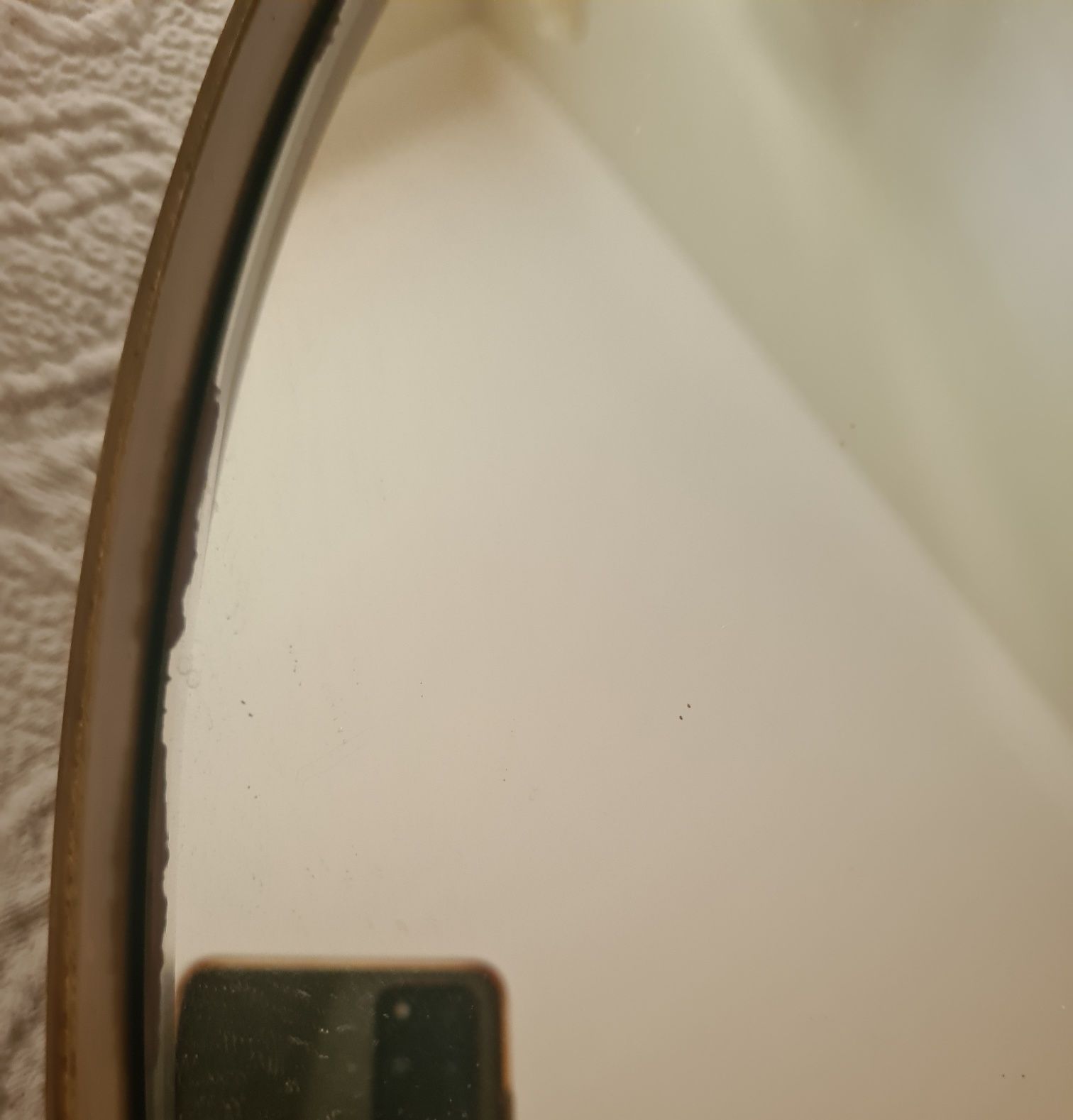 Espelho redonda de 76 cm Parede dourado
