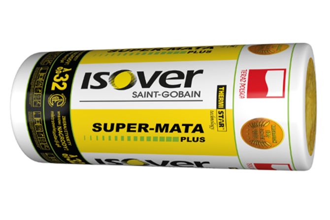 WEŁNA mineralna szklana ISOVER Super-Mata Plus 032 lambda 032 10cm