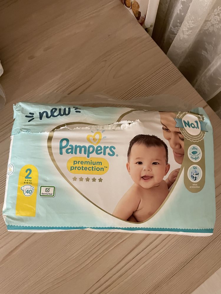 Підгузники Pampers преміум 2 розмір, 18 штук