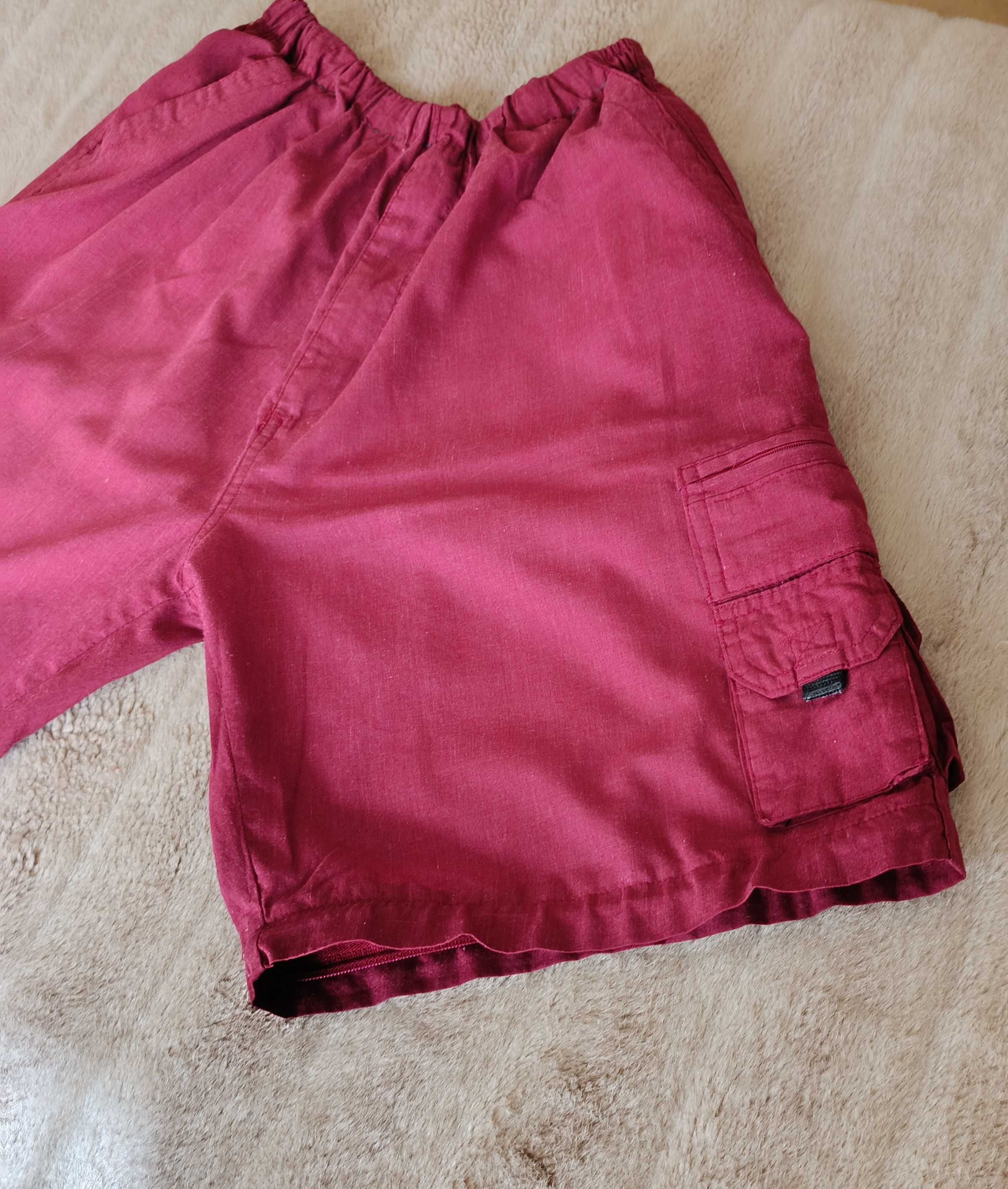 Calções, Bordeaux bolsos fechados nos lados, atrás de lado -Tam M - 38