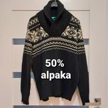 Wełniany sweter w norweski wzór alpaka Burlington L