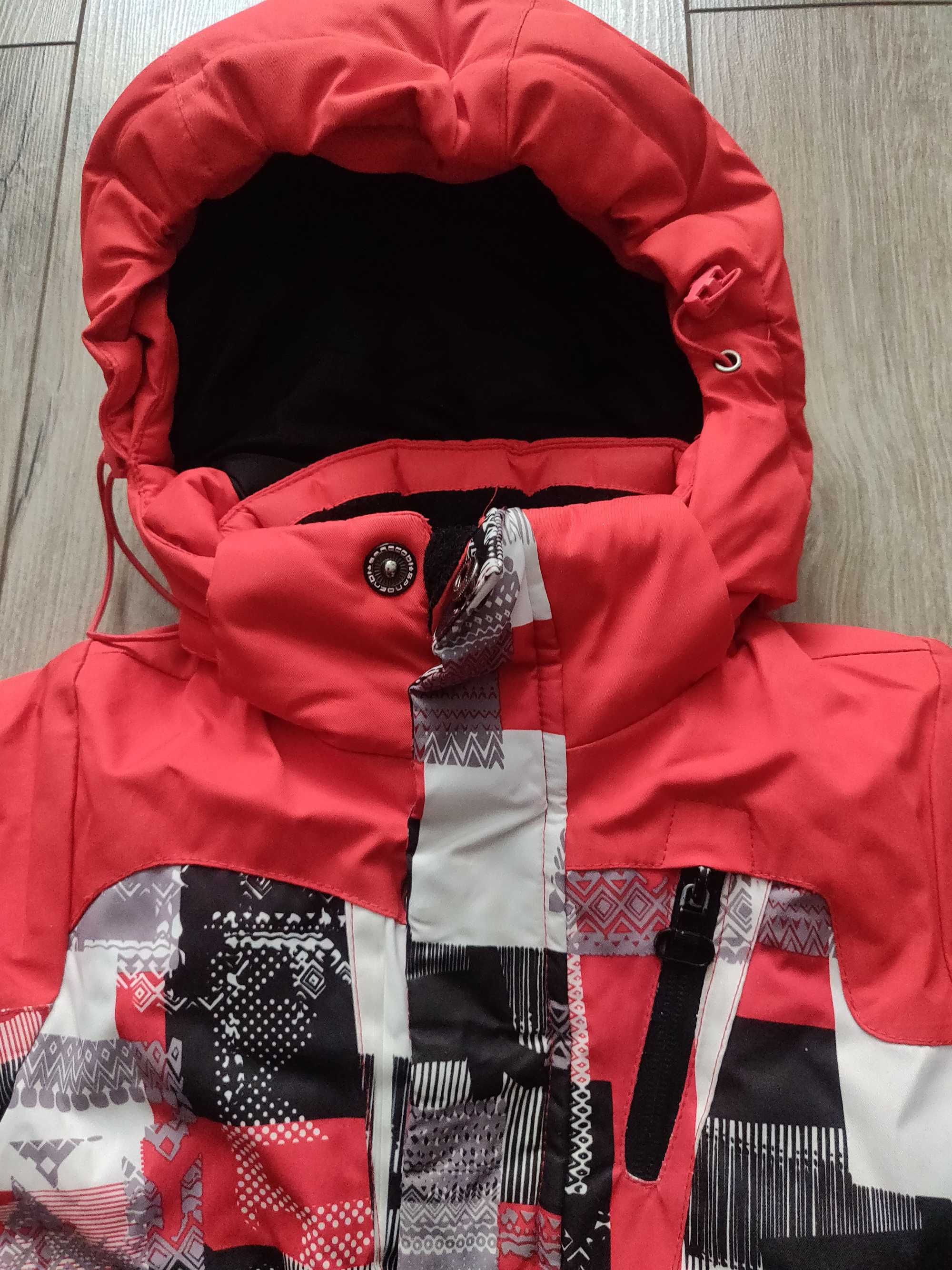 Лыжная термокуртка Scorрian outdoor рост 98 красная + принт