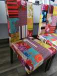 Krzesło stołek patchwork 2 szt