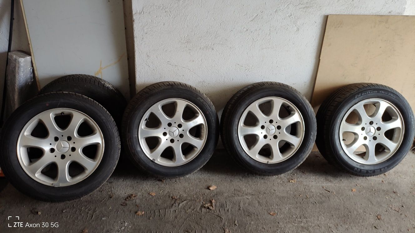Felgi aluminiowe Mercedes 5x112 16" z oponami letnimi Nexen