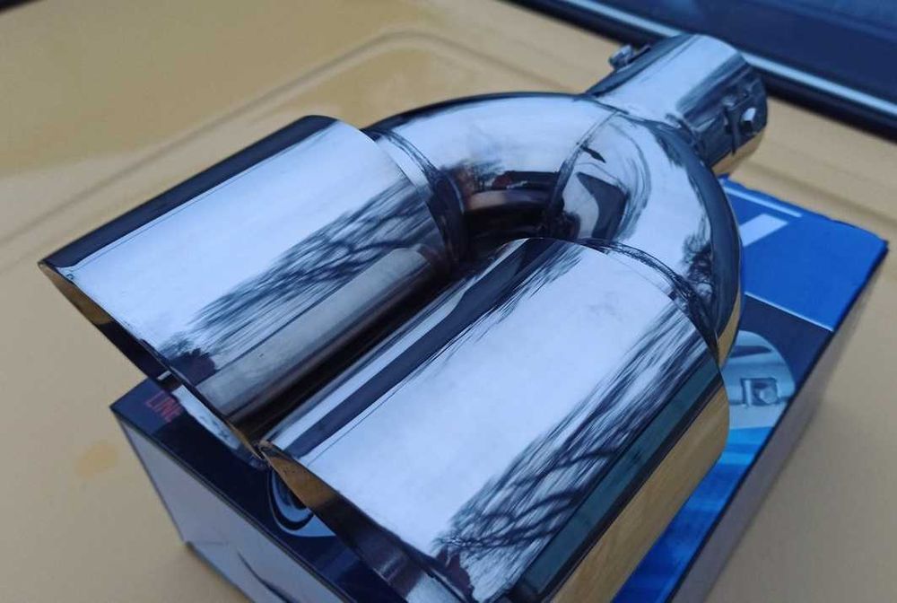 Двойная Насадка на глушитель Нержавеющая сталь