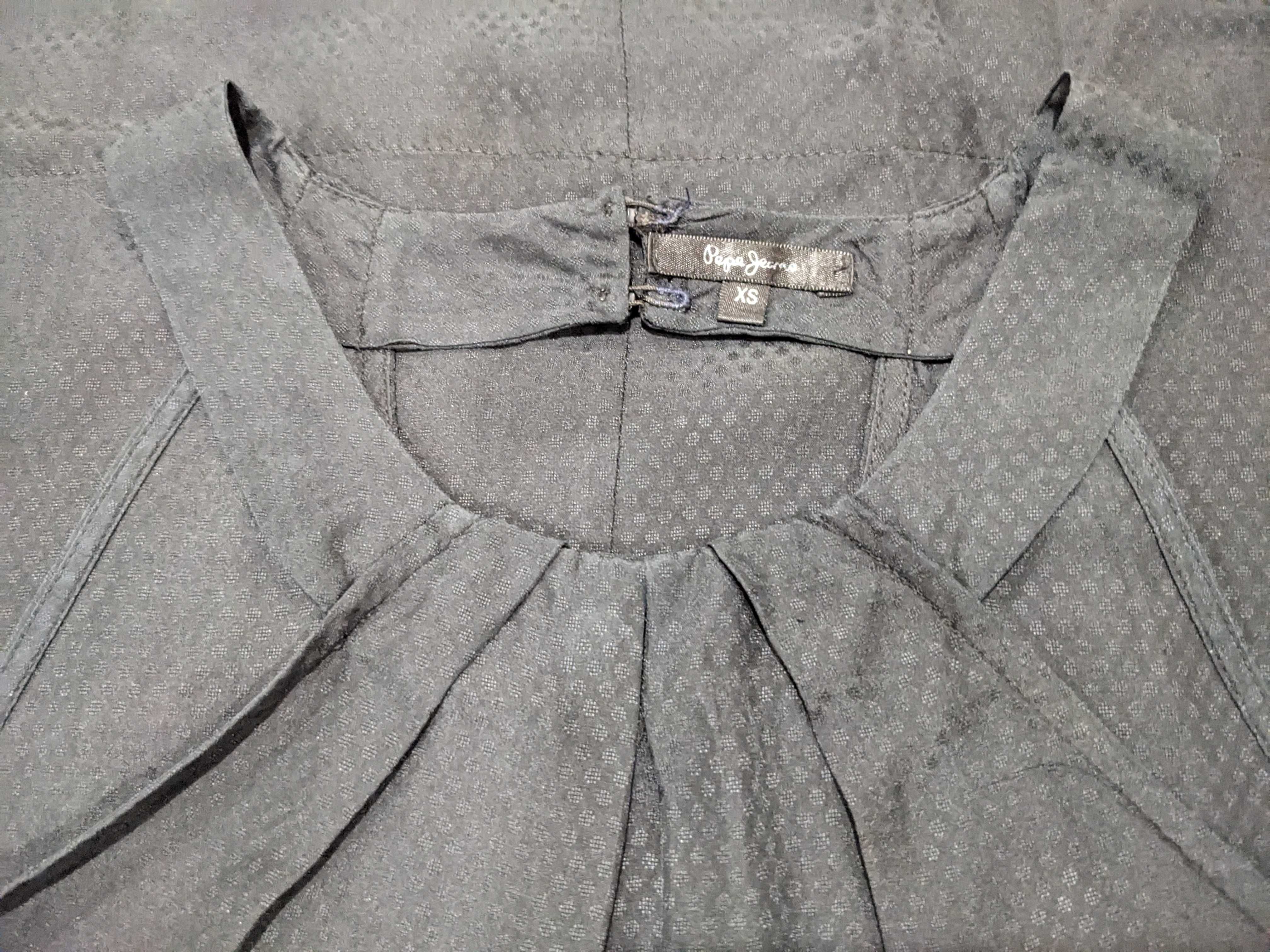Vestido Preto / Sem alças / Curto / Tecido acetinado (XS / Pepe Jeans)